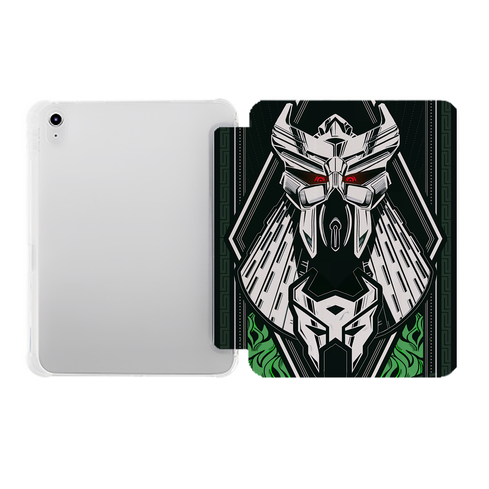 （画像用） Transformers トランスフォーマー IPad ケース ペン収納付き 三つ折りスタンド PUレザー×シリコン 対応機種9.5/10.5/10.9インチ